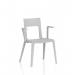 Nest Edge Stacking Cafe & Bistro Chair Grey with Arms BR000340