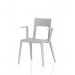 Nest Edge Stacking Cafe & Bistro Chair Grey with Arms BR000340