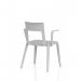 Nest Edge Stacking Cafe & Bistro Chair Grey with Arms BR000340