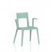 Nest Edge Stacking Cafe & Bistro Chair Green with Arms BR000341