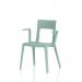Nest Edge Stacking Cafe & Bistro Chair Green with Arms BR000341