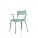 Nest Edge Stacking Cafe & Bistro Chair Green with Arms BR000341