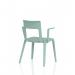Nest Edge Stacking Cafe & Bistro Chair Green with Arms BR000341