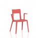 Nest Edge Stacking Cafe & Bistro Chair Red with Arms BR000342
