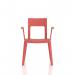 Nest Edge Stacking Cafe & Bistro Chair Red with Arms BR000342