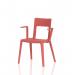 Nest Edge Stacking Cafe & Bistro Chair Red with Arms BR000342