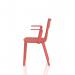 Nest Edge Stacking Cafe & Bistro Chair Red with Arms BR000342