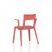 Nest Edge Stacking Cafe & Bistro Chair Red with Arms BR000342