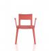 Nest Edge Stacking Cafe & Bistro Chair Red with Arms BR000342
