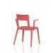 Nest Edge Stacking Cafe & Bistro Chair Red with Arms BR000342