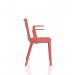 Nest Edge Stacking Cafe & Bistro Chair Red with Arms BR000342