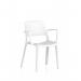 Nest Loop Stacking Cafe & Bistro Chair White with Arms BR000346