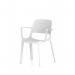 Nest Loop Stacking Cafe & Bistro Chair White with Arms BR000346