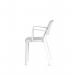 Nest Loop Stacking Cafe & Bistro Chair White with Arms BR000346