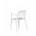 Nest Loop Stacking Cafe & Bistro Chair White with Arms BR000346
