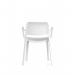 Nest Loop Stacking Cafe & Bistro Chair White with Arms BR000346