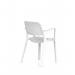 Nest Loop Stacking Cafe & Bistro Chair White with Arms BR000346