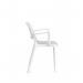 Nest Loop Stacking Cafe & Bistro Chair White with Arms BR000346