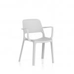 Nest Loop Stacking Cafe & Bistro Chair Grey with Arms BR000347