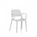 Nest Loop Stacking Cafe & Bistro Chair Grey with Arms BR000347