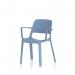 Nest Loop Stacking Cafe & Bistro Chair Blue with Arms BR000348