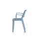 Nest Loop Stacking Cafe & Bistro Chair Blue with Arms BR000348