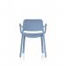 Nest Loop Stacking Cafe & Bistro Chair Blue with Arms BR000348