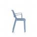 Nest Loop Stacking Cafe & Bistro Chair Blue with Arms BR000348