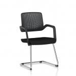 Cosmo Cantilever Chair Black Frame Black Seat BR000351