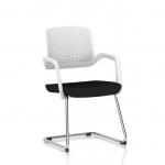 Cosmo Cantilever Chair White Frame Black Seat BR000352