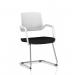 Cosmo Cantilever Chair White Frame Black Seat BR000352