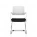 Cosmo Cantilever Chair White Frame Black Seat BR000352