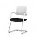 Cosmo Cantilever Chair White Frame Black Seat BR000352