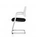 Cosmo Cantilever Chair White Frame Black Seat BR000352