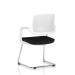 Cosmo Cantilever Chair White Frame Black Seat BR000352