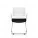 Cosmo Cantilever Chair White Frame Black Seat BR000352