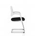 Cosmo Cantilever Chair White Frame Black Seat BR000352