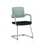 Cosmo Cantilever Chair Green Frame Black Seat BR000353