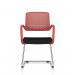 Cosmo Cantilever Chair Red Frame Black Seat BR000354