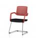 Cosmo Cantilever Chair Red Frame Black Seat BR000354