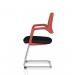 Cosmo Cantilever Chair Red Frame Black Seat BR000354