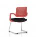 Cosmo Cantilever Chair Red Frame Black Seat BR000354