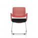 Cosmo Cantilever Chair Red Frame Black Seat BR000354