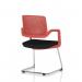 Cosmo Cantilever Chair Red Frame Black Seat BR000354