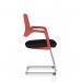 Cosmo Cantilever Chair Red Frame Black Seat BR000354