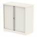 Qube by Bisley 1000mm Side Tambour Cupboard Chalk White No Shelves BS0002