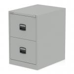Qube by Bisley 2 Drawer Filing Cabinet Goose Grey BS0004