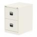 Qube by Bisley 2 Drawer Filing Cabinet Chalk White BS0005