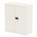 Qube by Bisley Stationery 1000mm 2-Door Cupboard Chalk White With Shelf BS0026