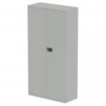 Qube by Bisley Stationery 1850mm 2-Door Cupboard Goose Grey With Shelves BS0028